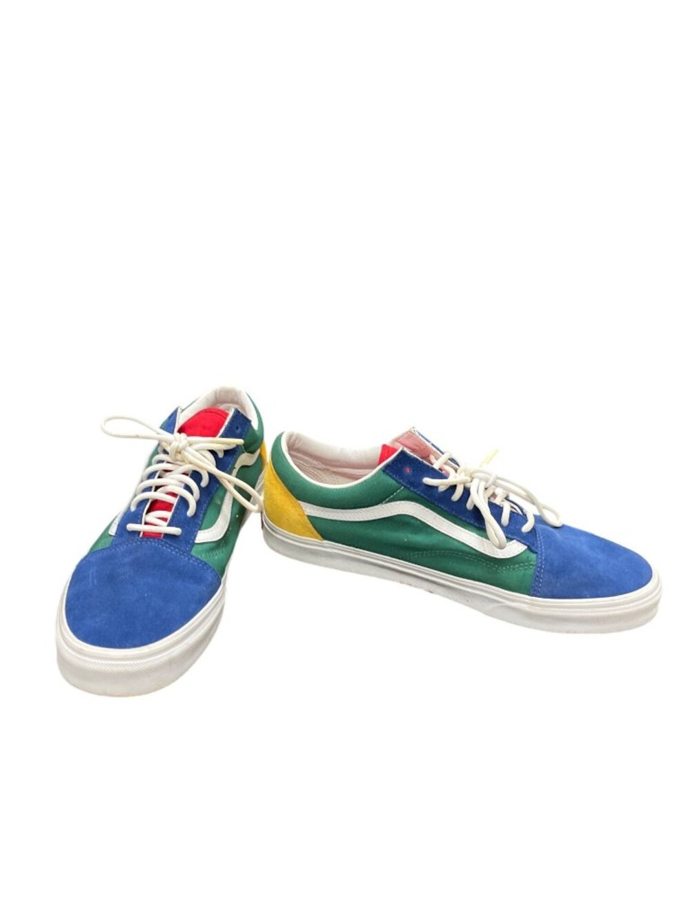Vans mens blue green suede low top skaters casual sneakers sz 23 SKU 10-913